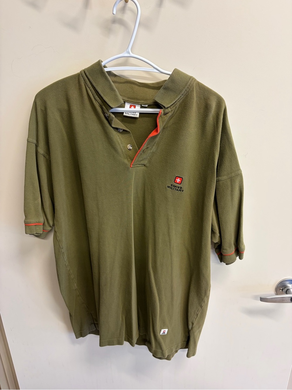 Swiss Military Olive Green Polo with Contrast Trim